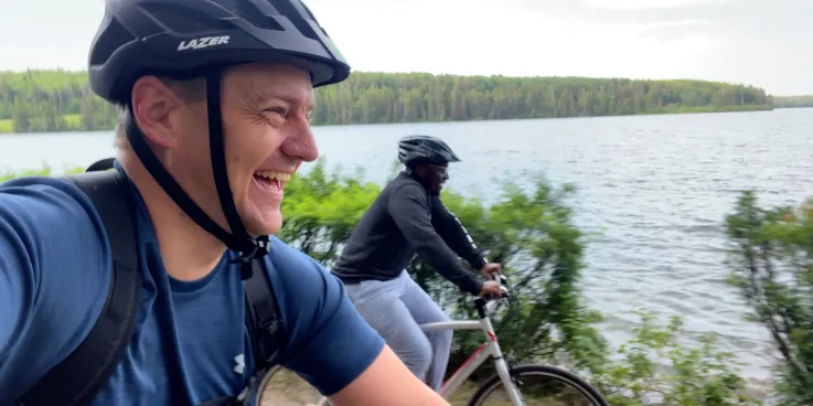 paul plett and wesley ncube on cycle clear lake