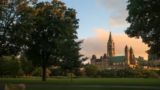 A view of the Canadian Parliament buildings